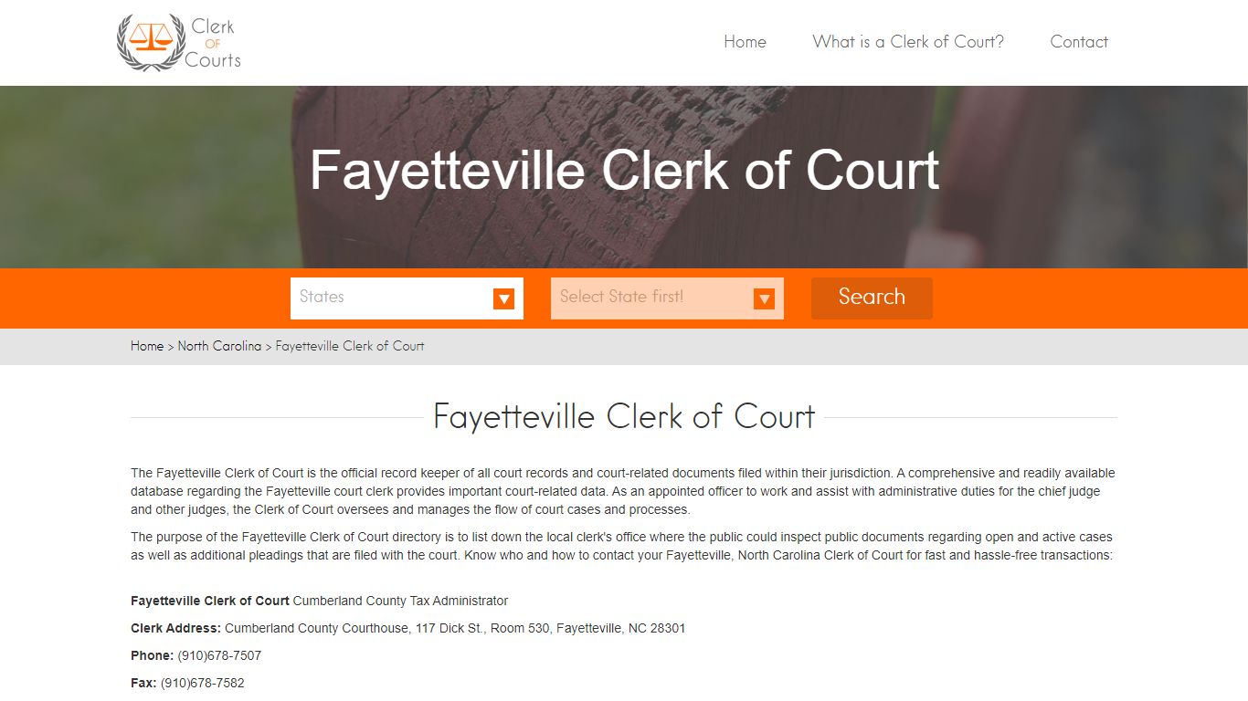 Fayetteville Clerk of Court